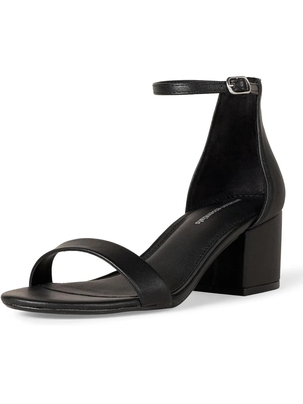Amazon Essentials Black Ankle-Strap Block Heel Sandal - Picture 1 of 3